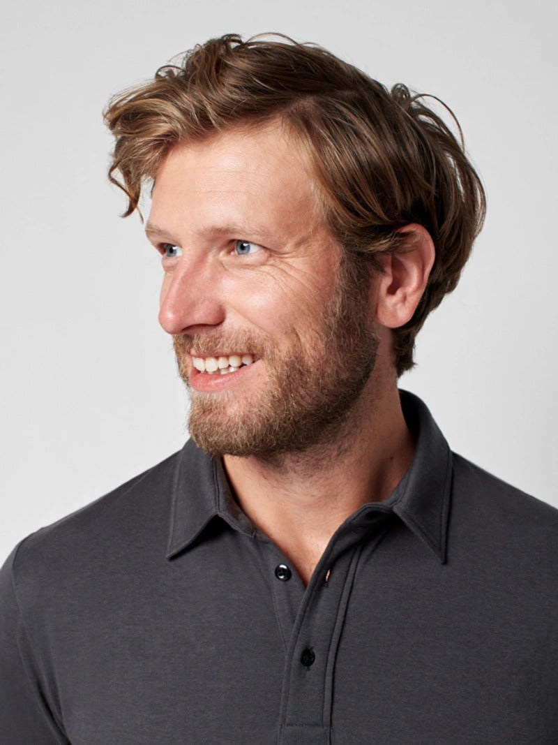 Cloud™ Short-Sleeve Polo - Washed Black