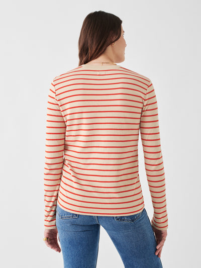 Cloud™ Long-Sleeve Tee - Spicy Orange Stripe