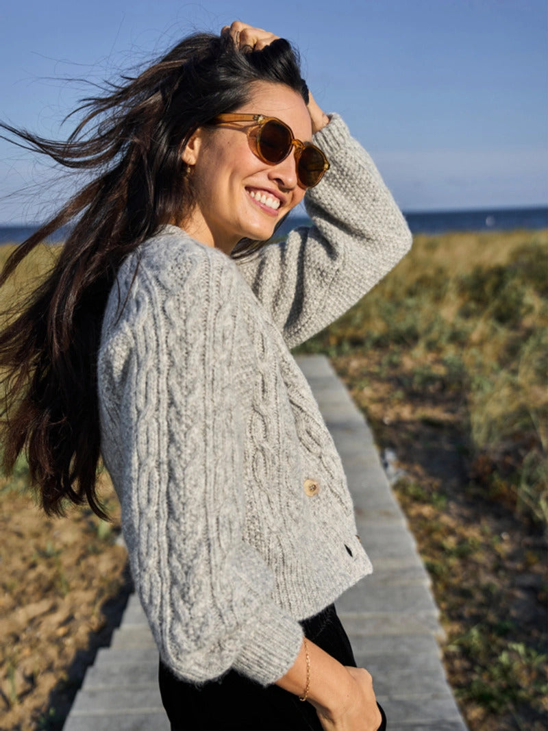 Frost Cropped Cardigan - Mountain Top