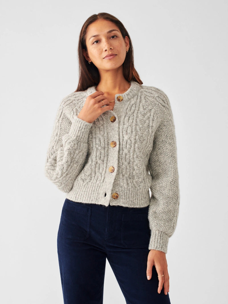 Frost Cropped Cardigan - Mountain Top