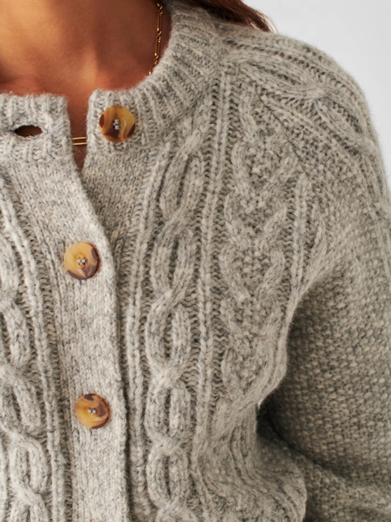 Frost Cropped Cardigan - Mountain Top