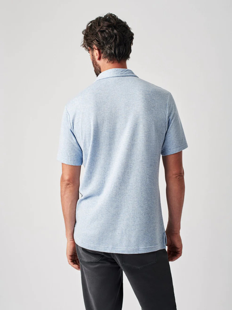 Cloud™ Short-Sleeve Polo - Light Blue Heather