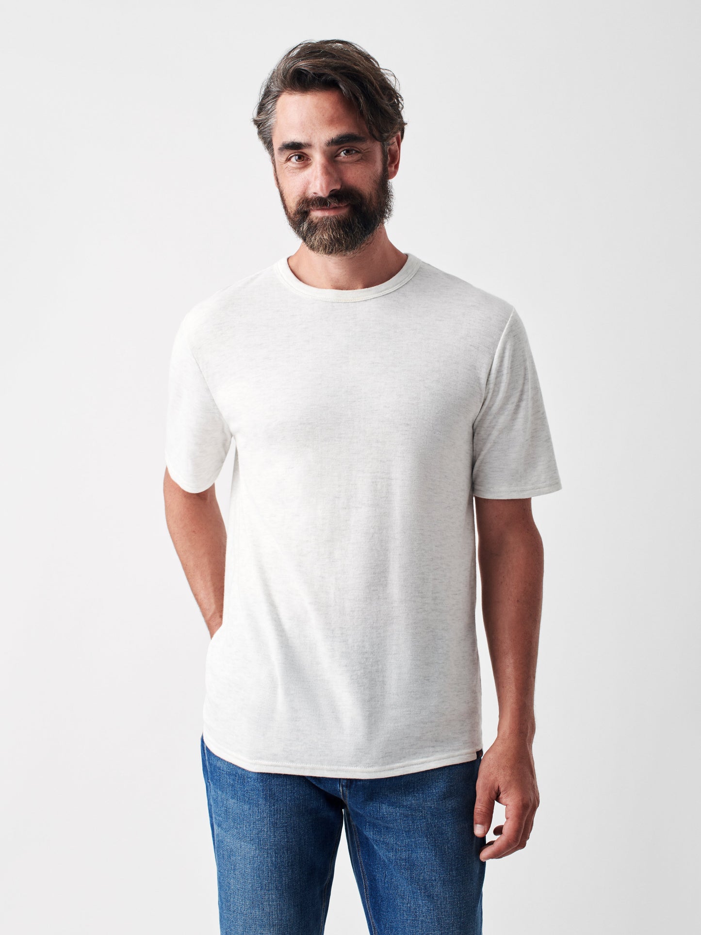 Cloud Short-Sleeve Tee - Ivory Heather - M