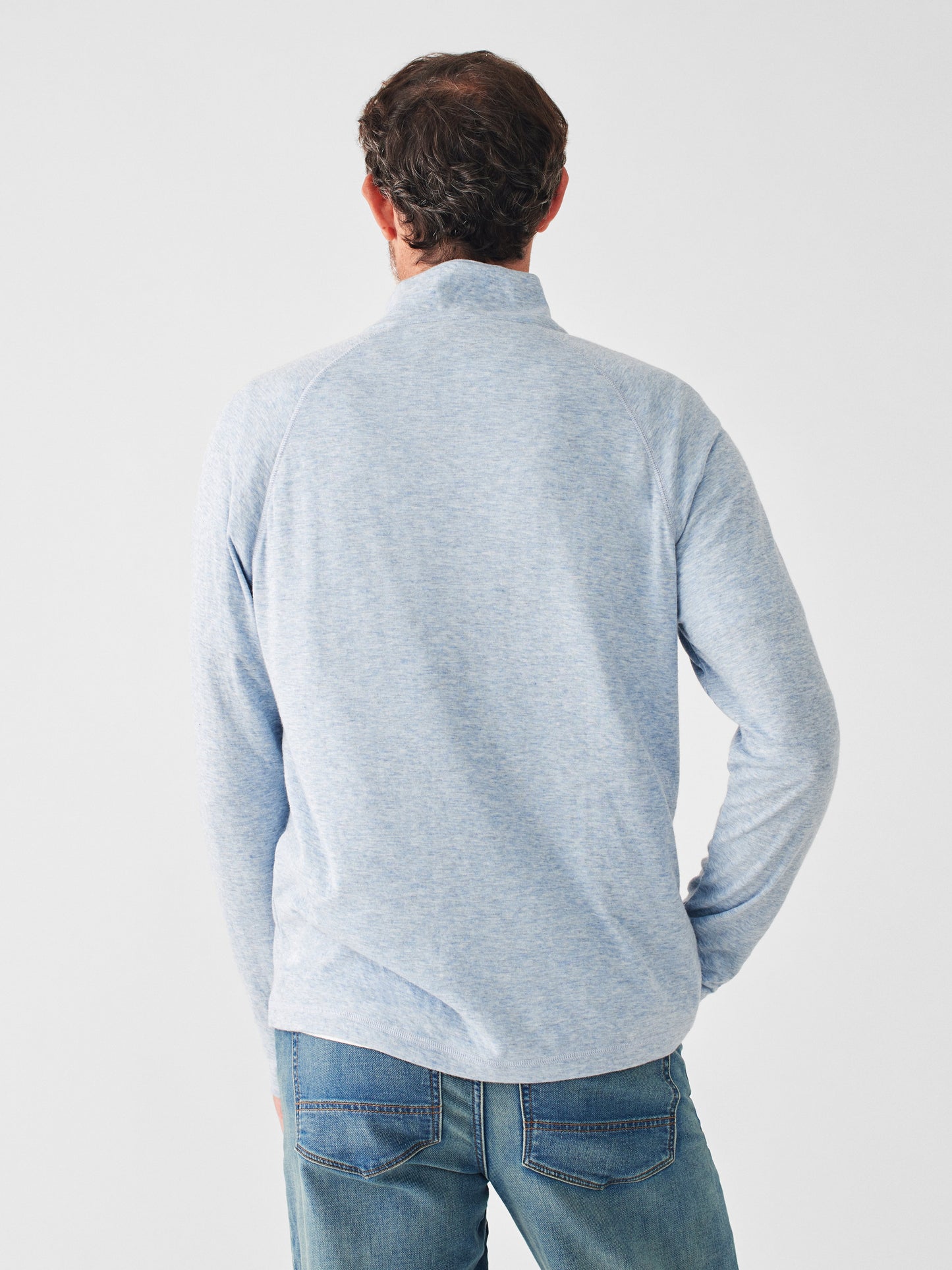 Cloud™ Quarter Zip - Light Blue Heather