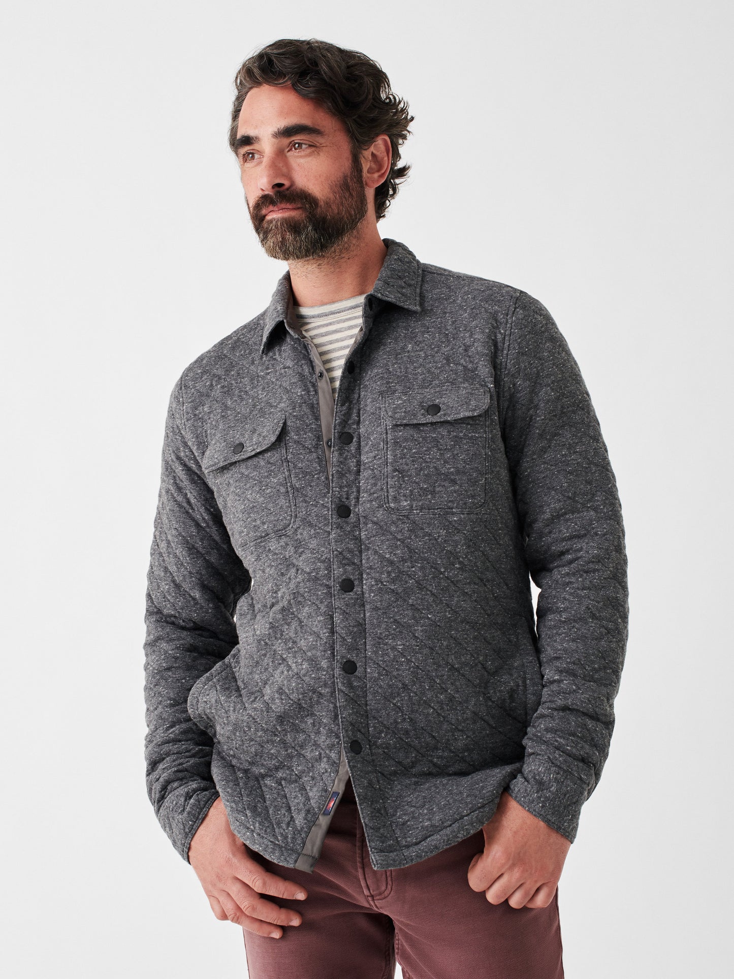 Epic Quilted Fleece CPO - Charcoal Heather