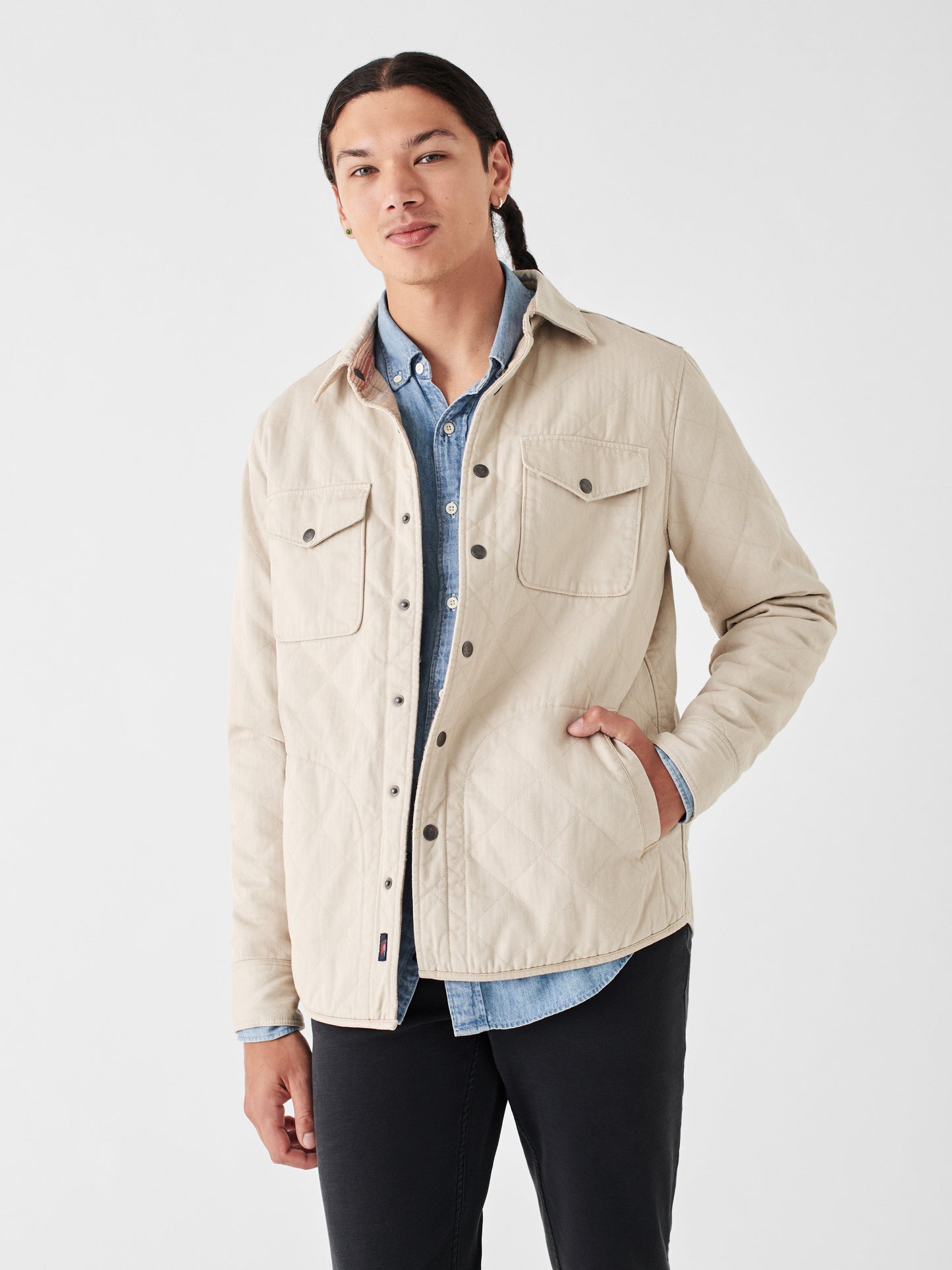 B.Yellowtail Reversible Bondi Jacket - Stone/Big Horn Sand