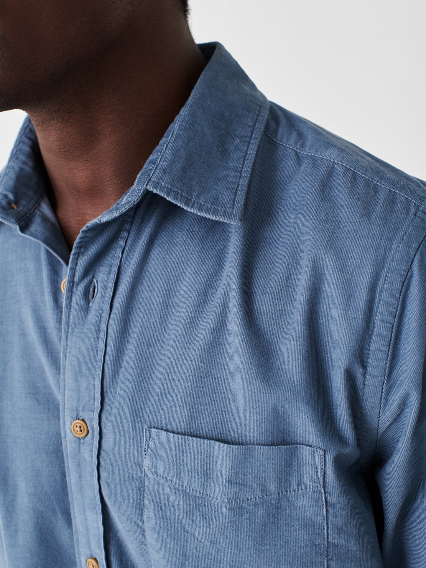 Stretch Corduroy Shirt - Deep Marine - M