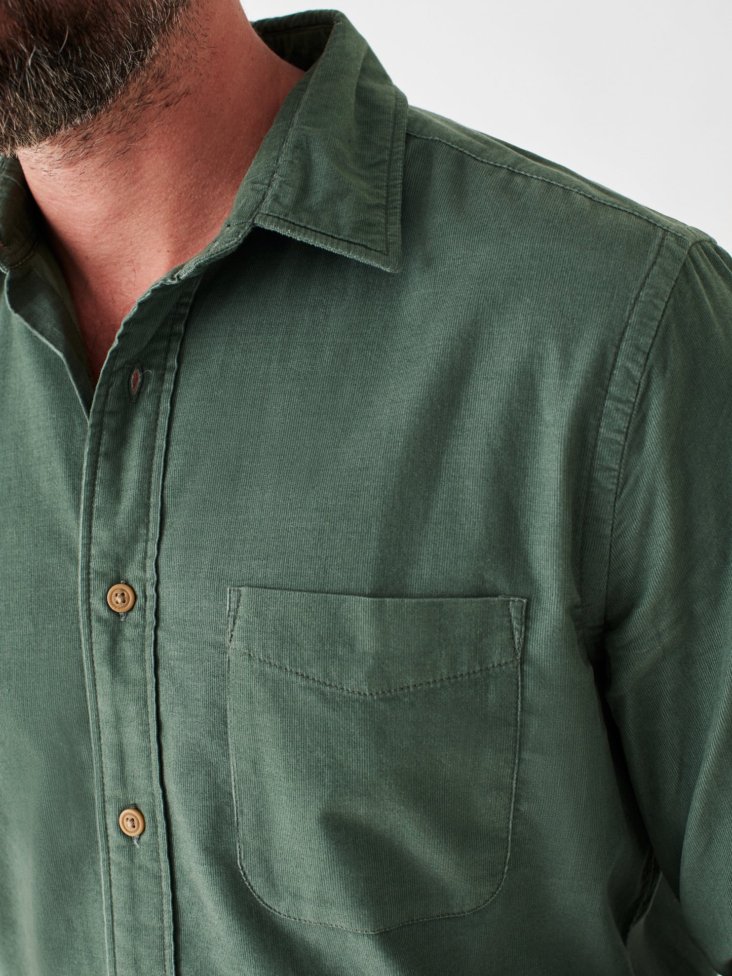 Stretch Corduroy Shirt - Laurel Wreath - L