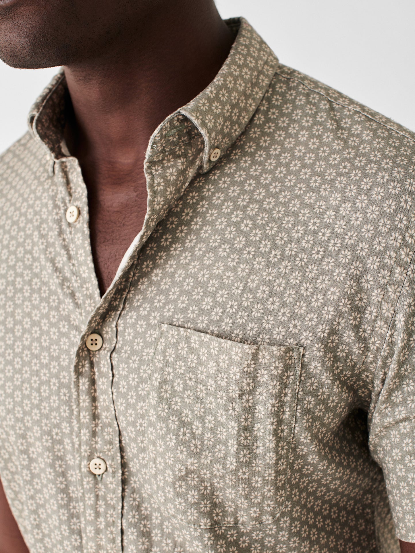 Short-Sleeve Breeze Shirt - Coastal Sage Sunburst - L