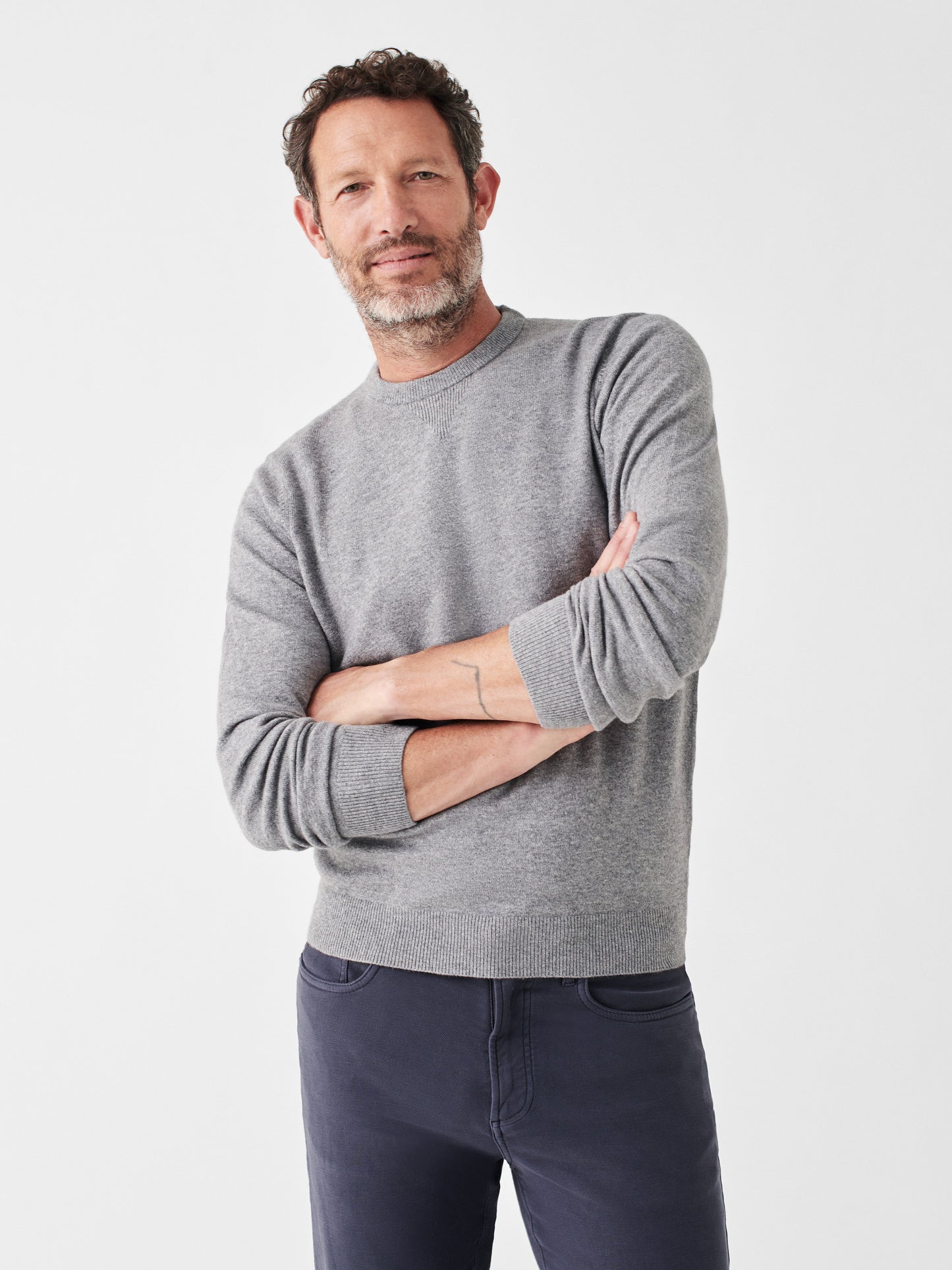 Jackson Hole Crew Sweater - Light Grey Heather - XL