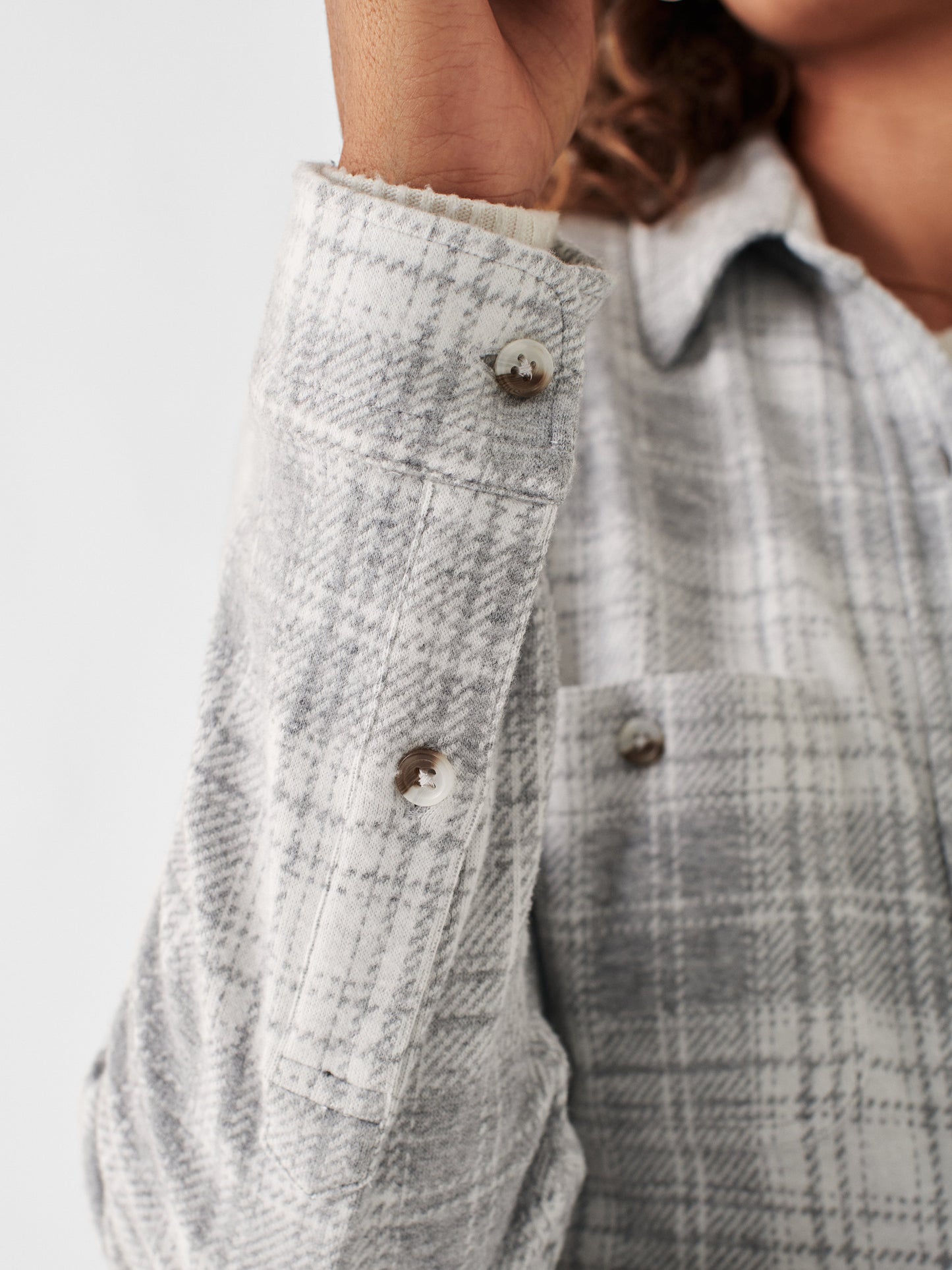 Legend™ Sweater Shirt - Winter Clouds Plaid - M