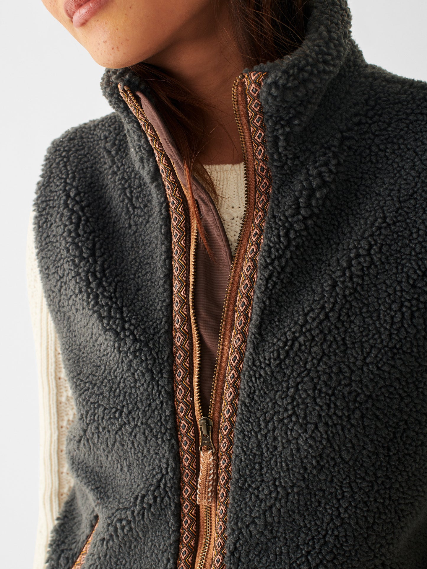 Ashbury High Pile Fleece Vest - Washed Black
