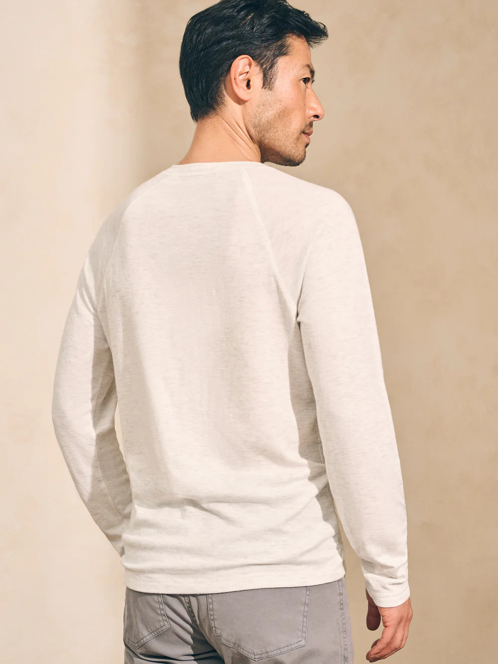 Cloud™ Long-Sleeve Henley - Ivory Heather