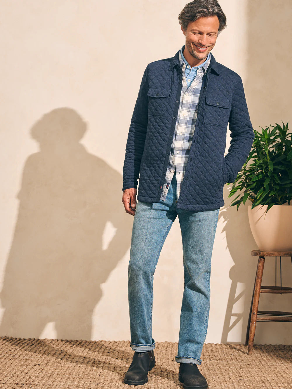 Epic Quilted Fleece CPO - Navy Melange