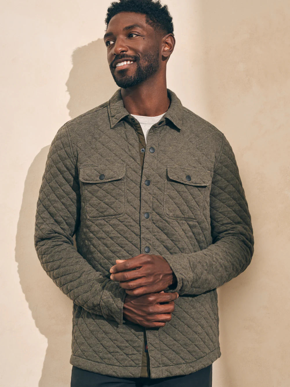 Epic Quilted Fleece CPO - Olive Melange