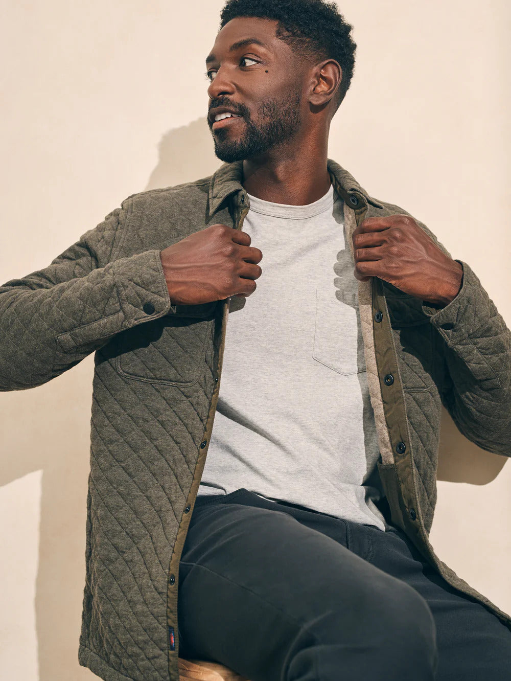 Epic Quilted Fleece CPO - Olive Melange