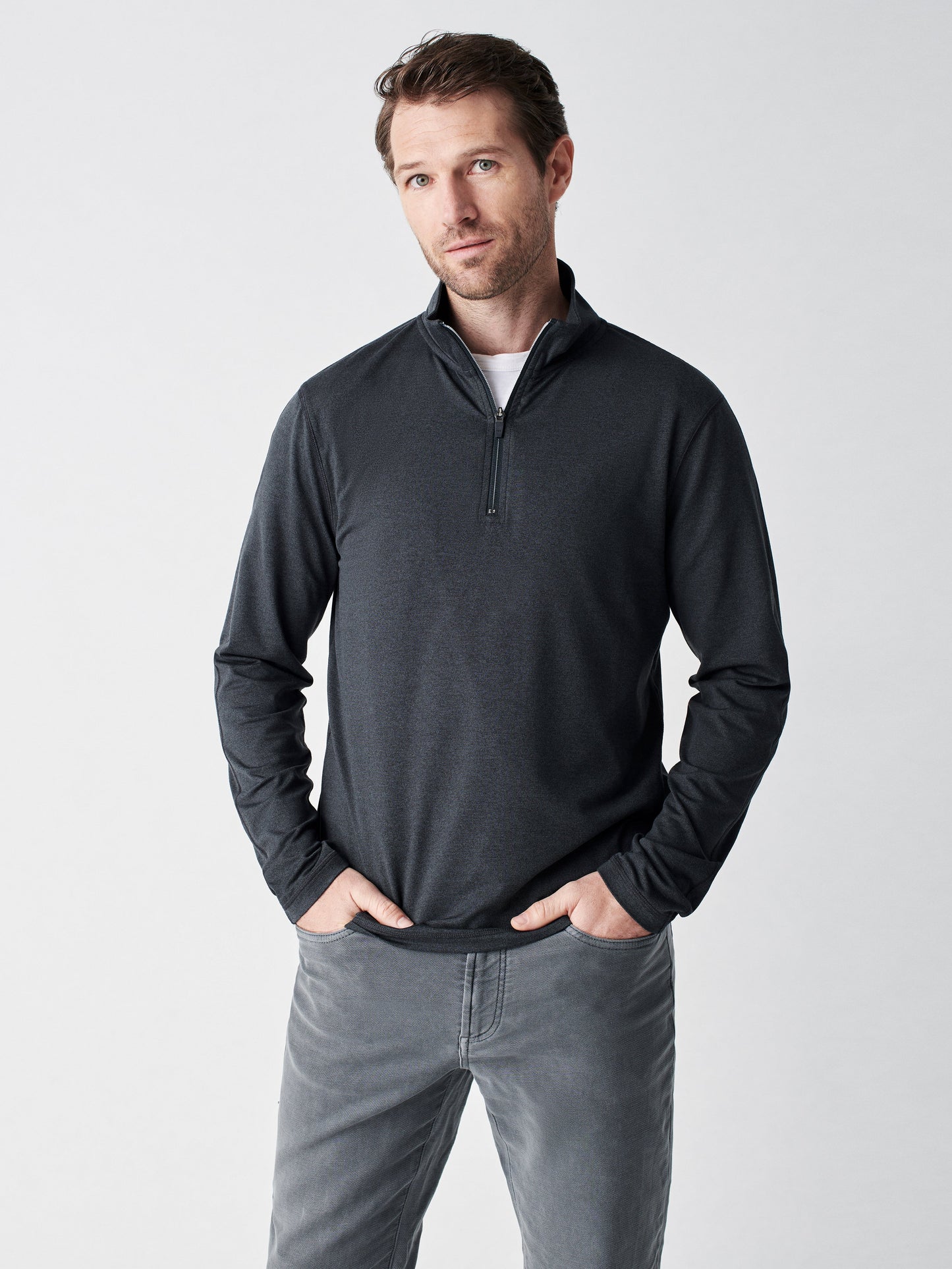 Forever Quarter Zip - Black Heather