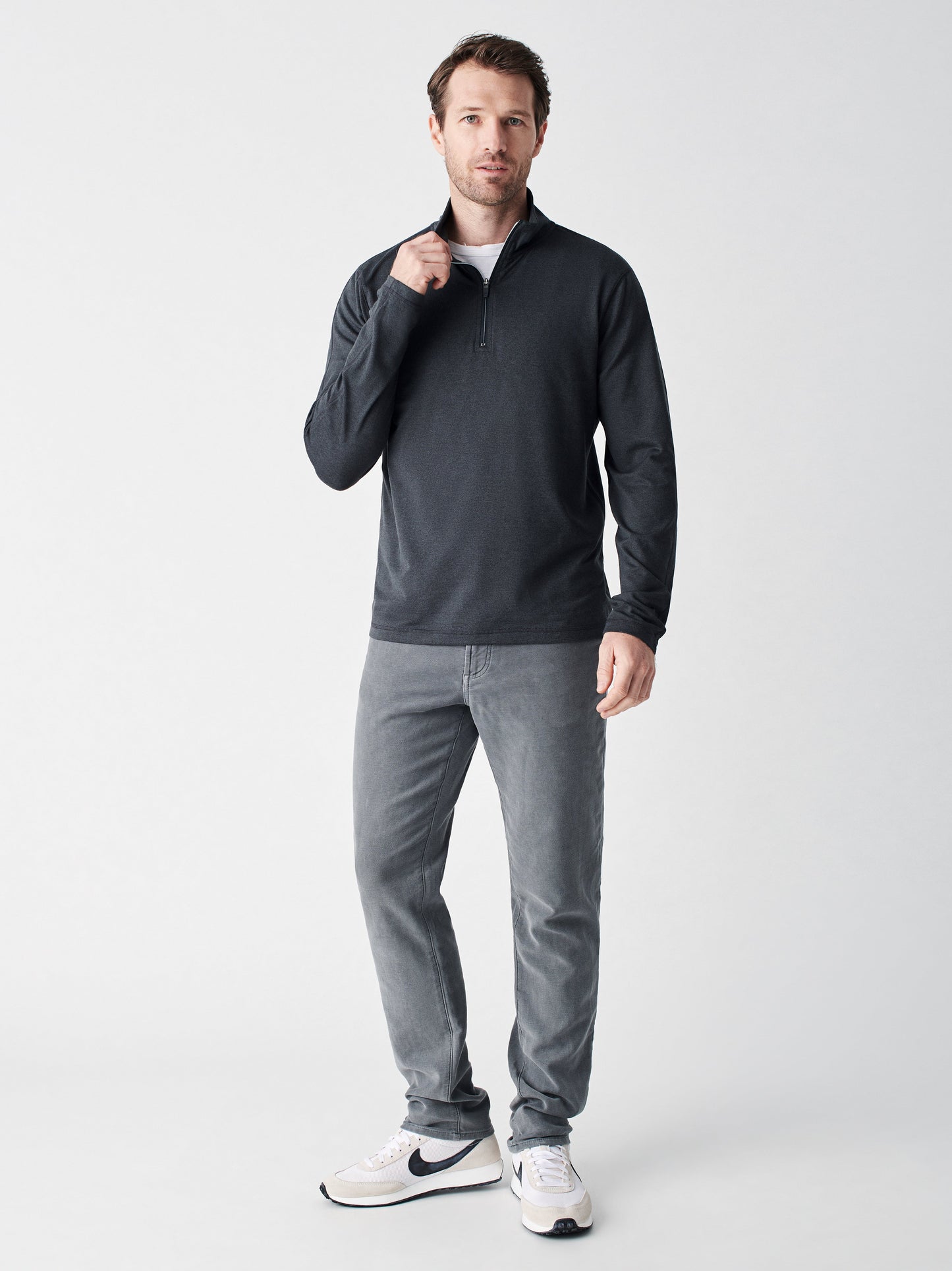 Forever Quarter Zip - Black Heather