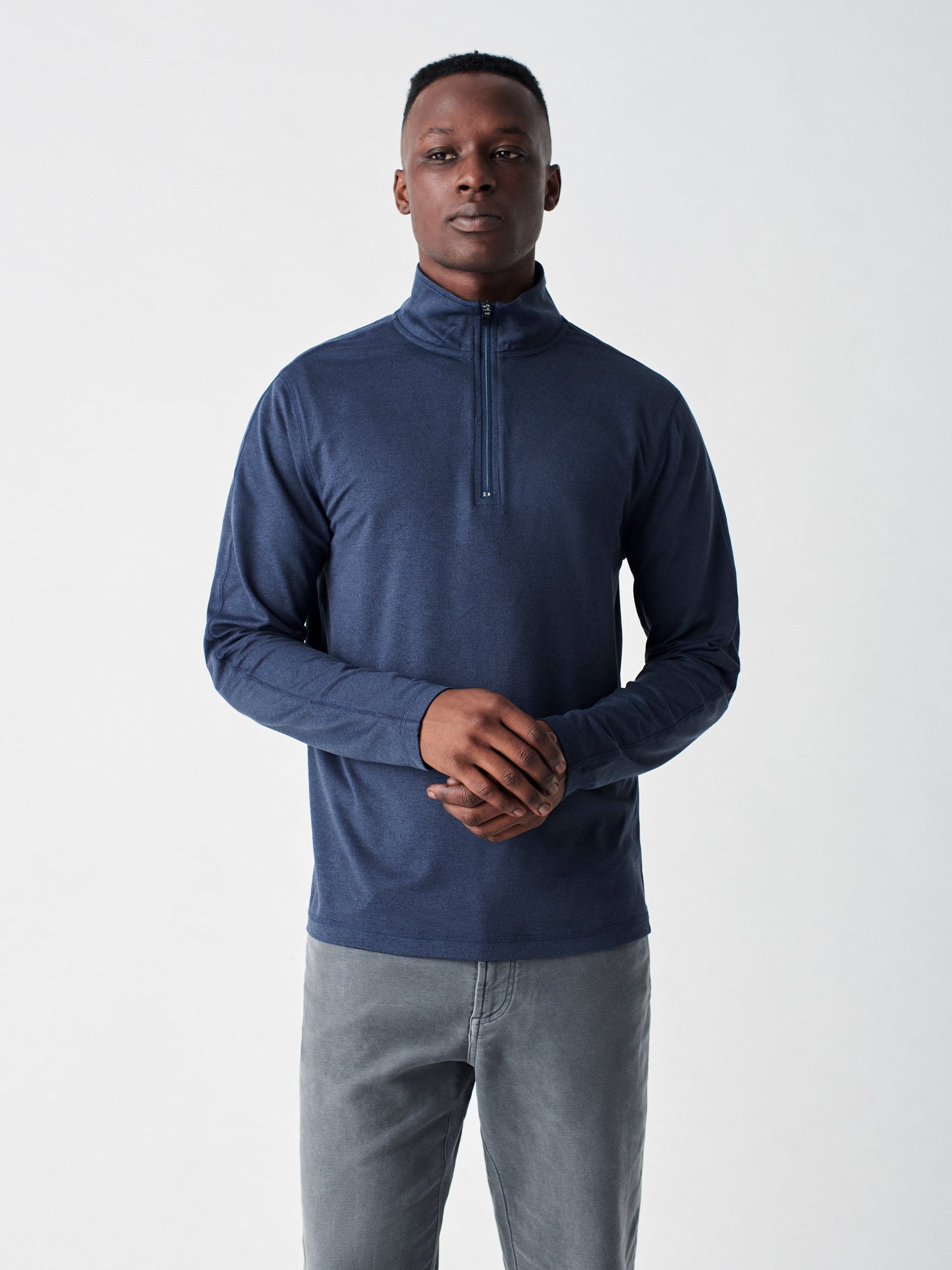 Forever Quarter Zip - Navy Steel Heather