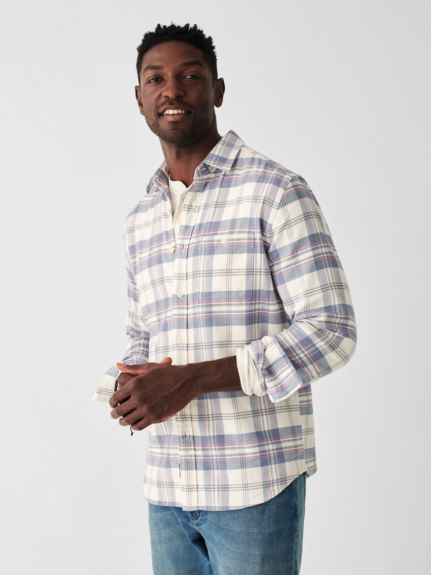 Stretch Seaview Flannel - Sundowner Plaid - L
