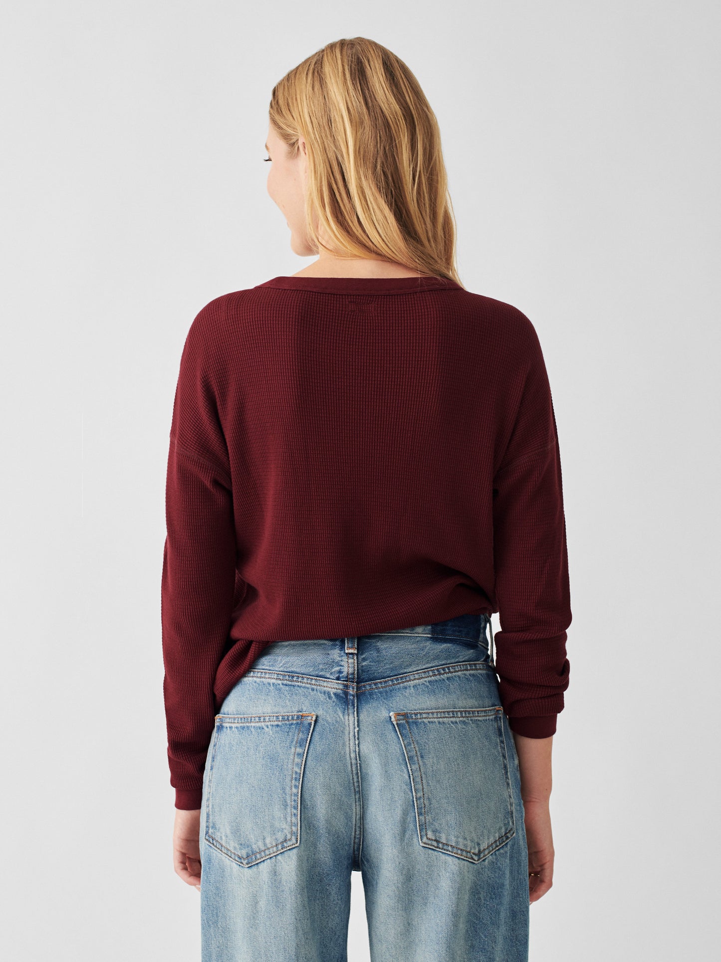 Waffle Layering Crew - Maroon Banner - M