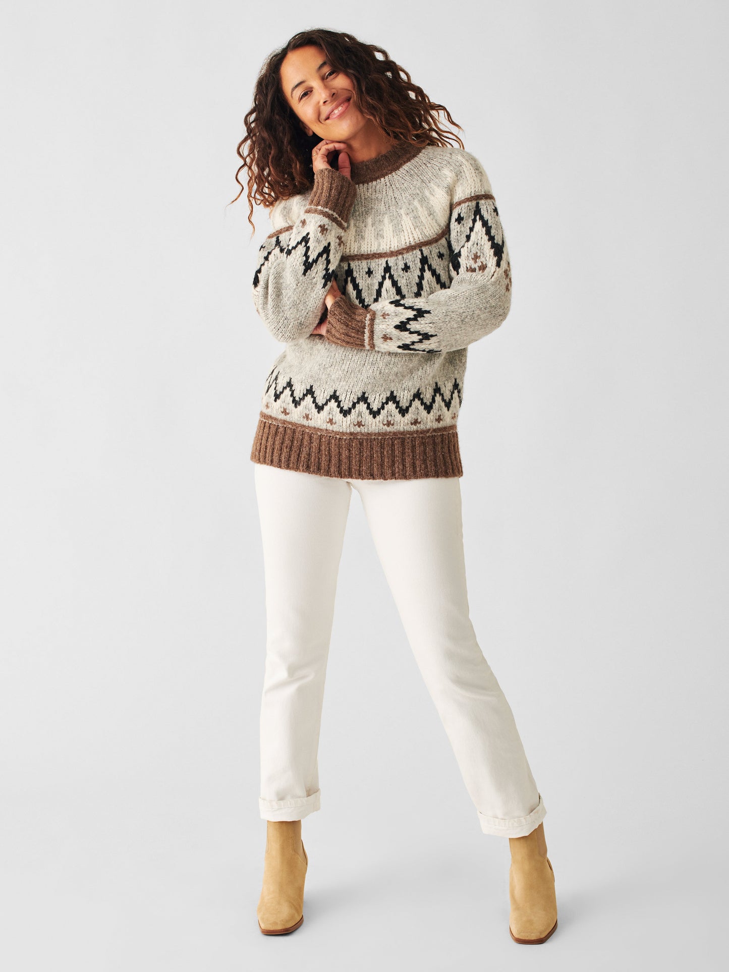 Frost Fairisle Crew - Apres Haze