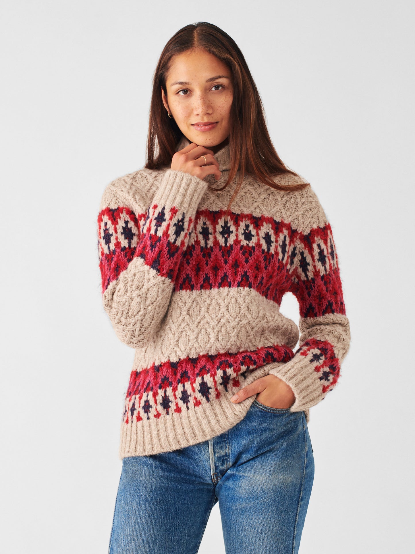 Frost Fairisle Turtleneck - Festive Pop