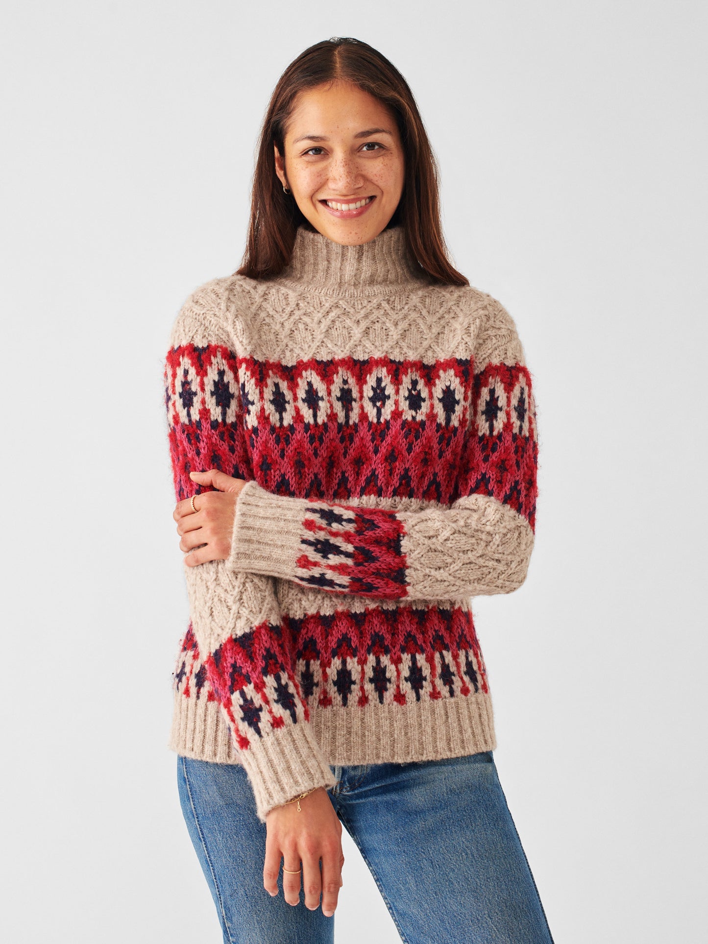 Frost Fairisle Turtleneck - Festive Pop