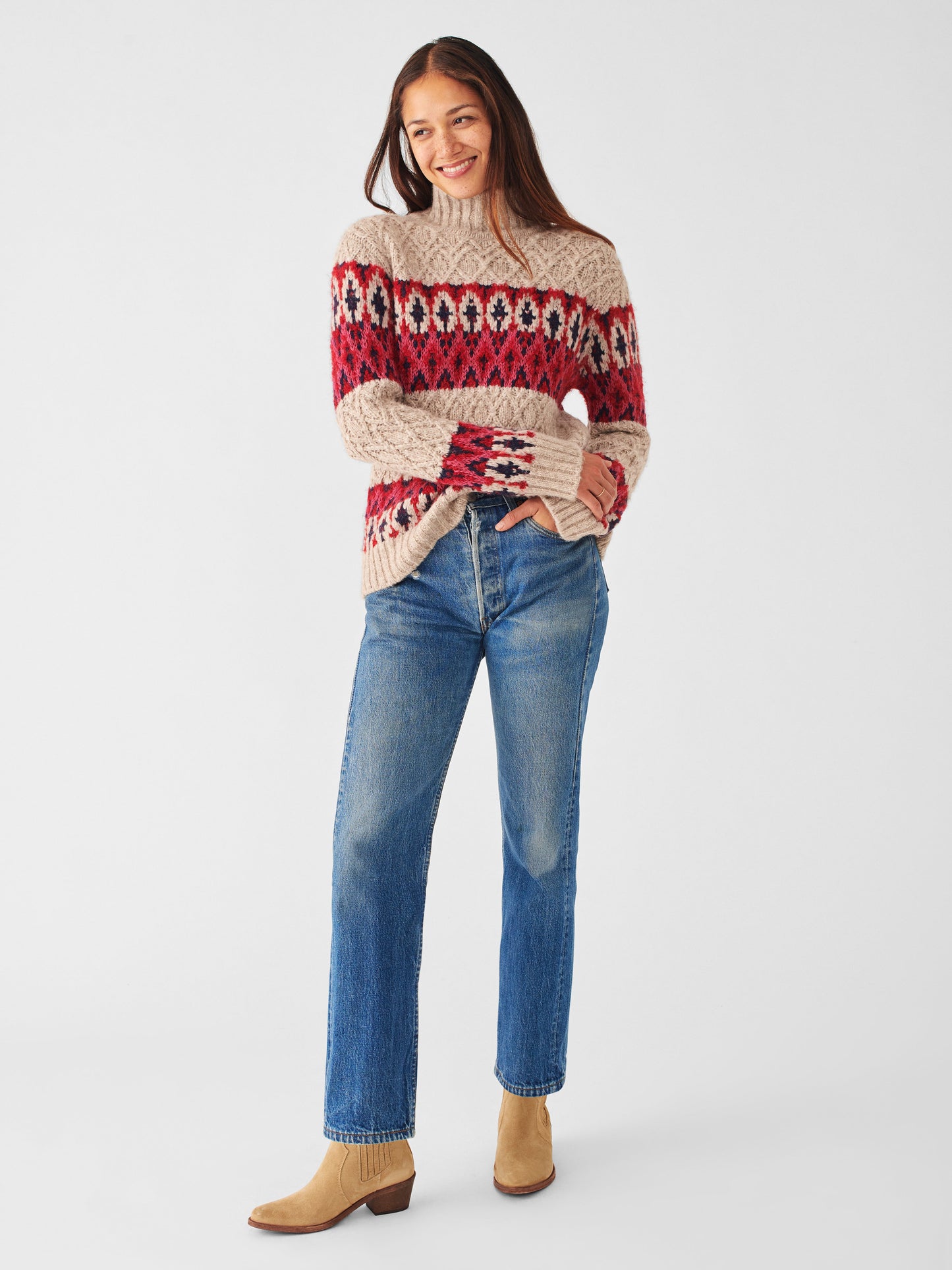 Frost Fairisle Turtleneck - Festive Pop