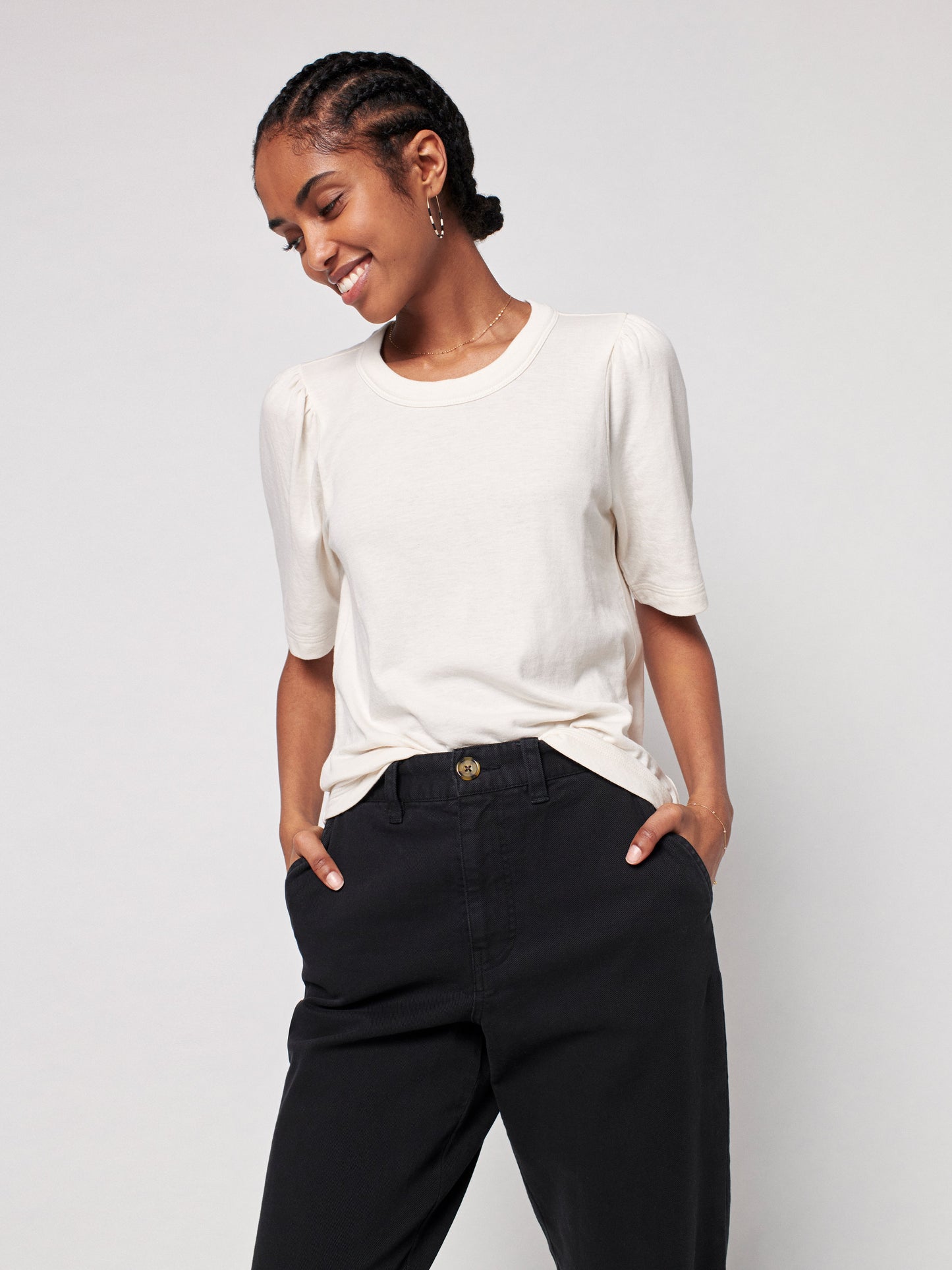 Cloud™ Puff Sleeve Tee - Whisper White