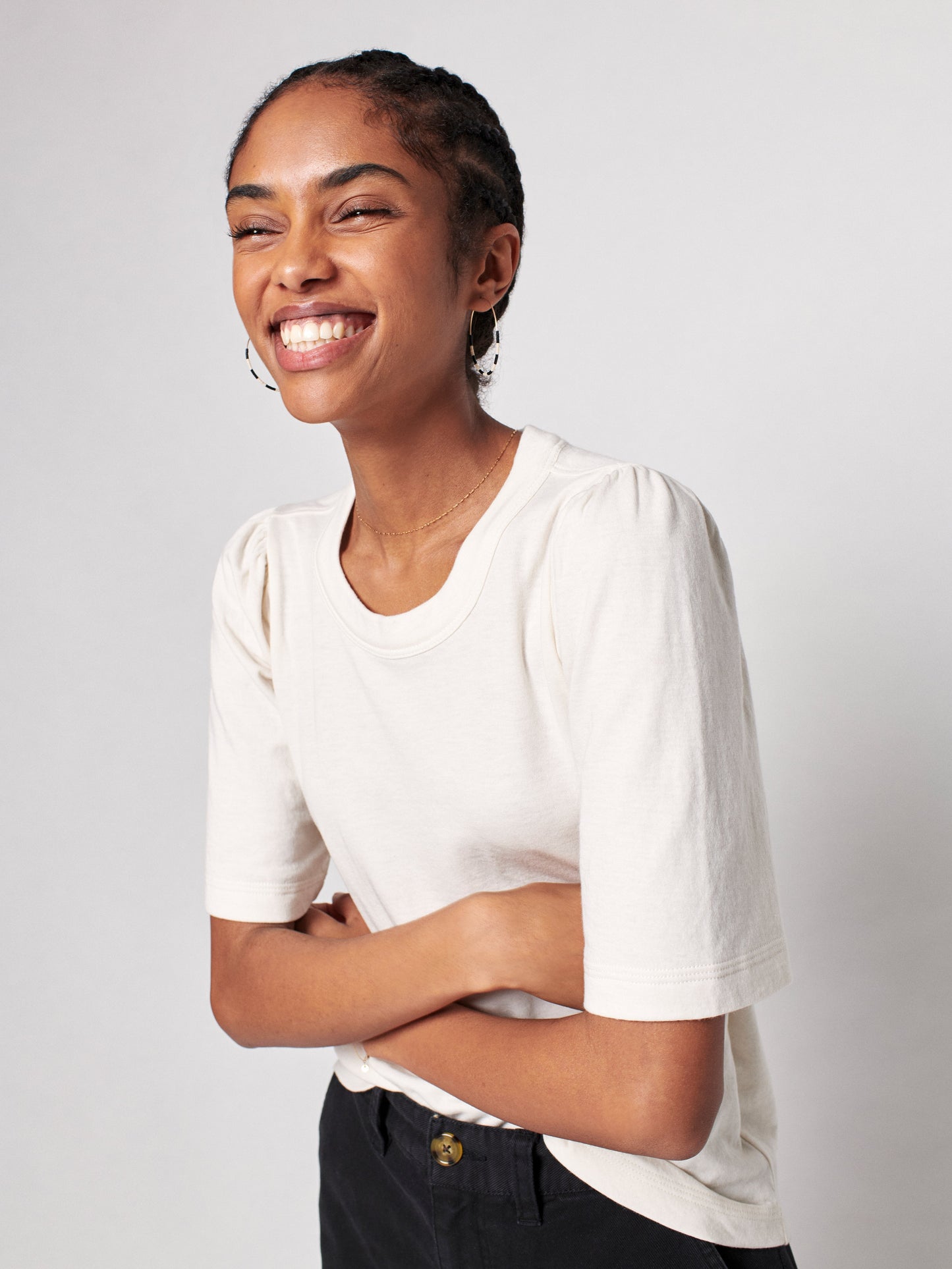 Cloud™ Puff Sleeve Tee - Whisper White