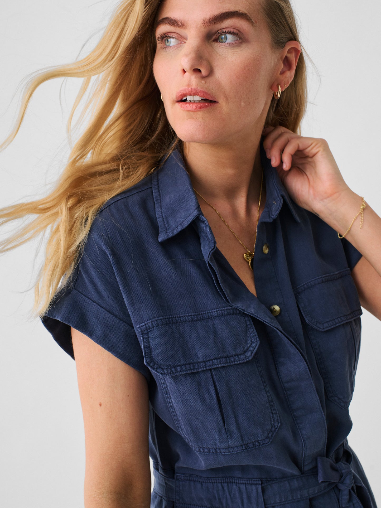 Arlie Day Shirt Dress - Navy