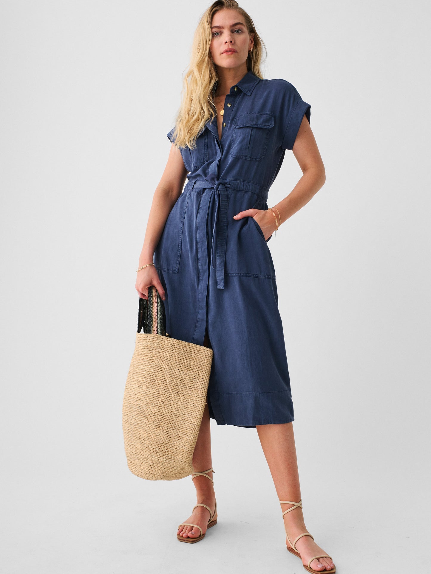 Arlie Day Shirt Dress - Navy