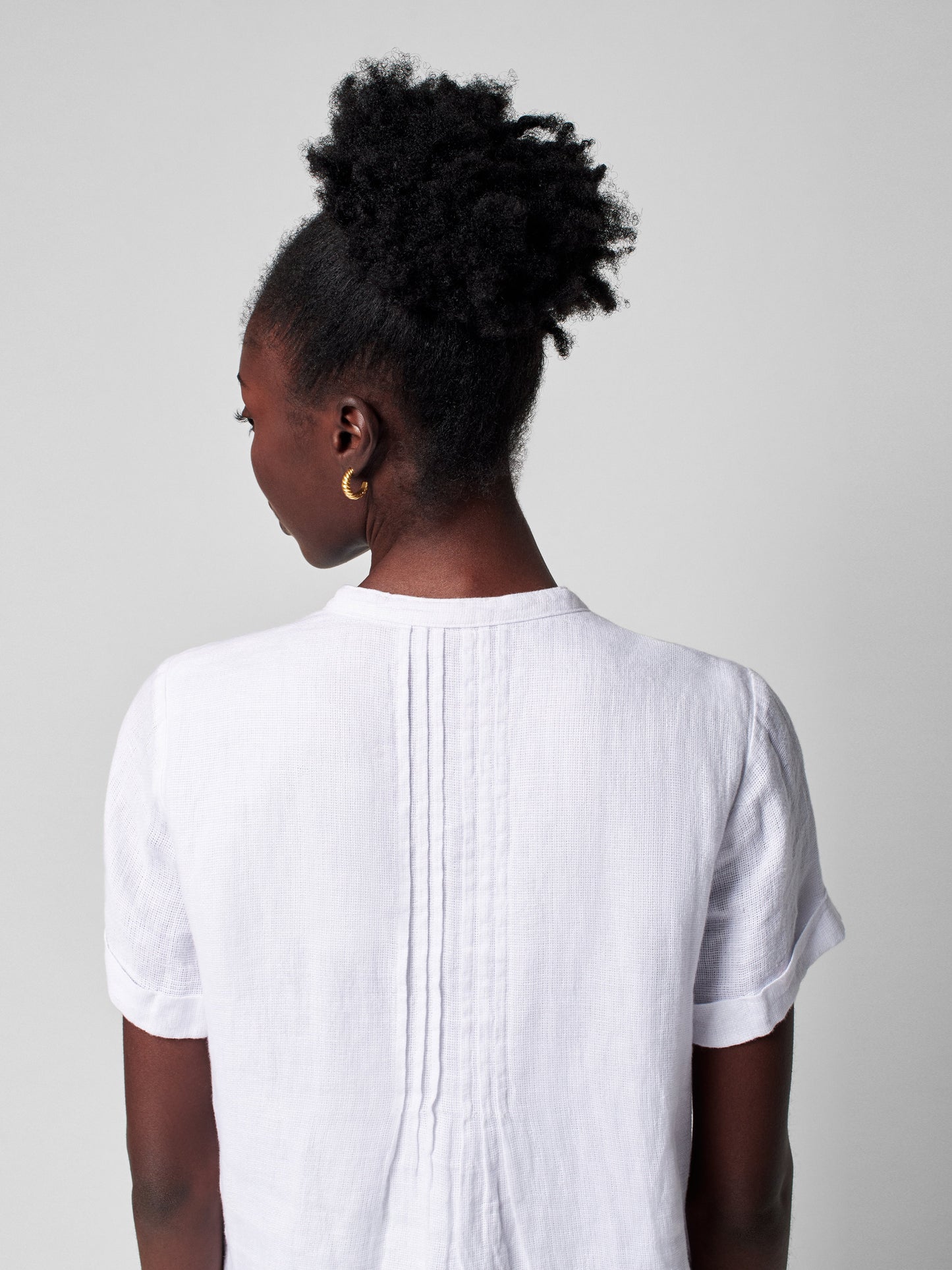 Gemina Linen Dress - White