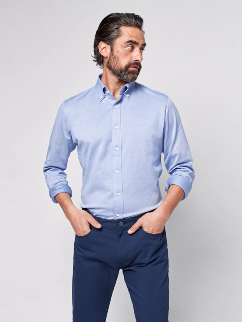 Reserve™ Knit Pique Shirt - Blue Granite - L