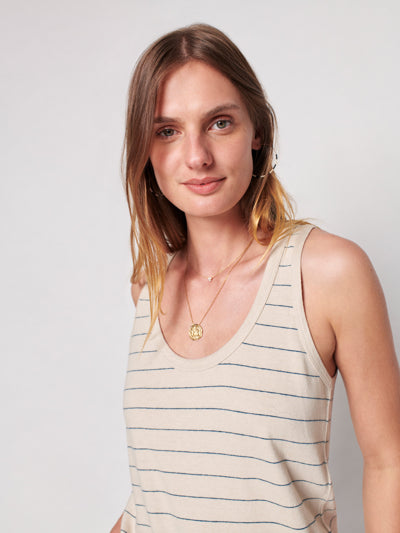 Whisper Tank - Azure Stripe