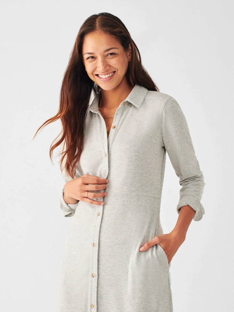 Legend Sweater Long Dress - Light Heather Grey