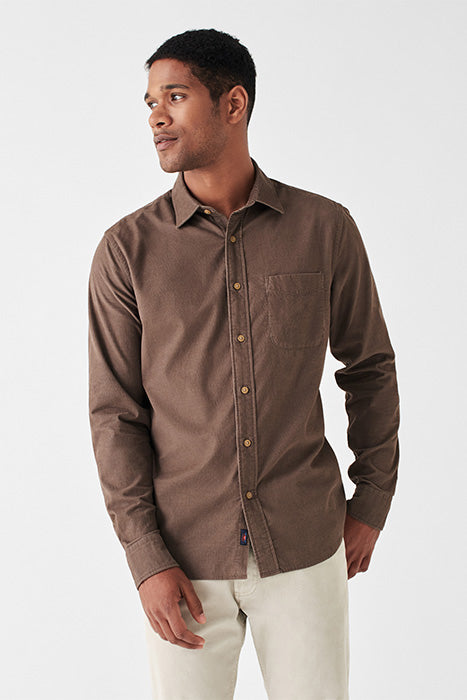 Stretch Corduroy Shirt - Teak - L