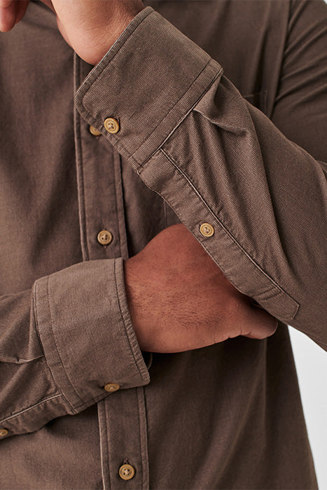 Stretch Corduroy Shirt - Teak - L