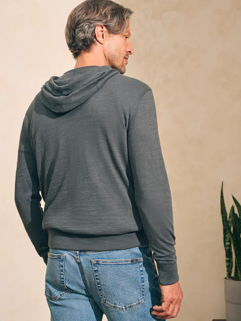 Slub Cotton Hoodie - Graphite