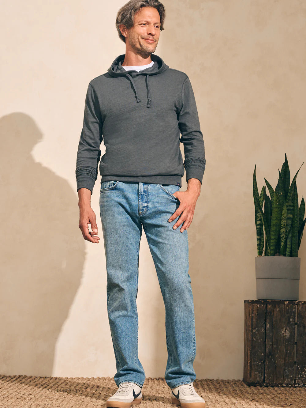Slub Cotton Hoodie - Graphite