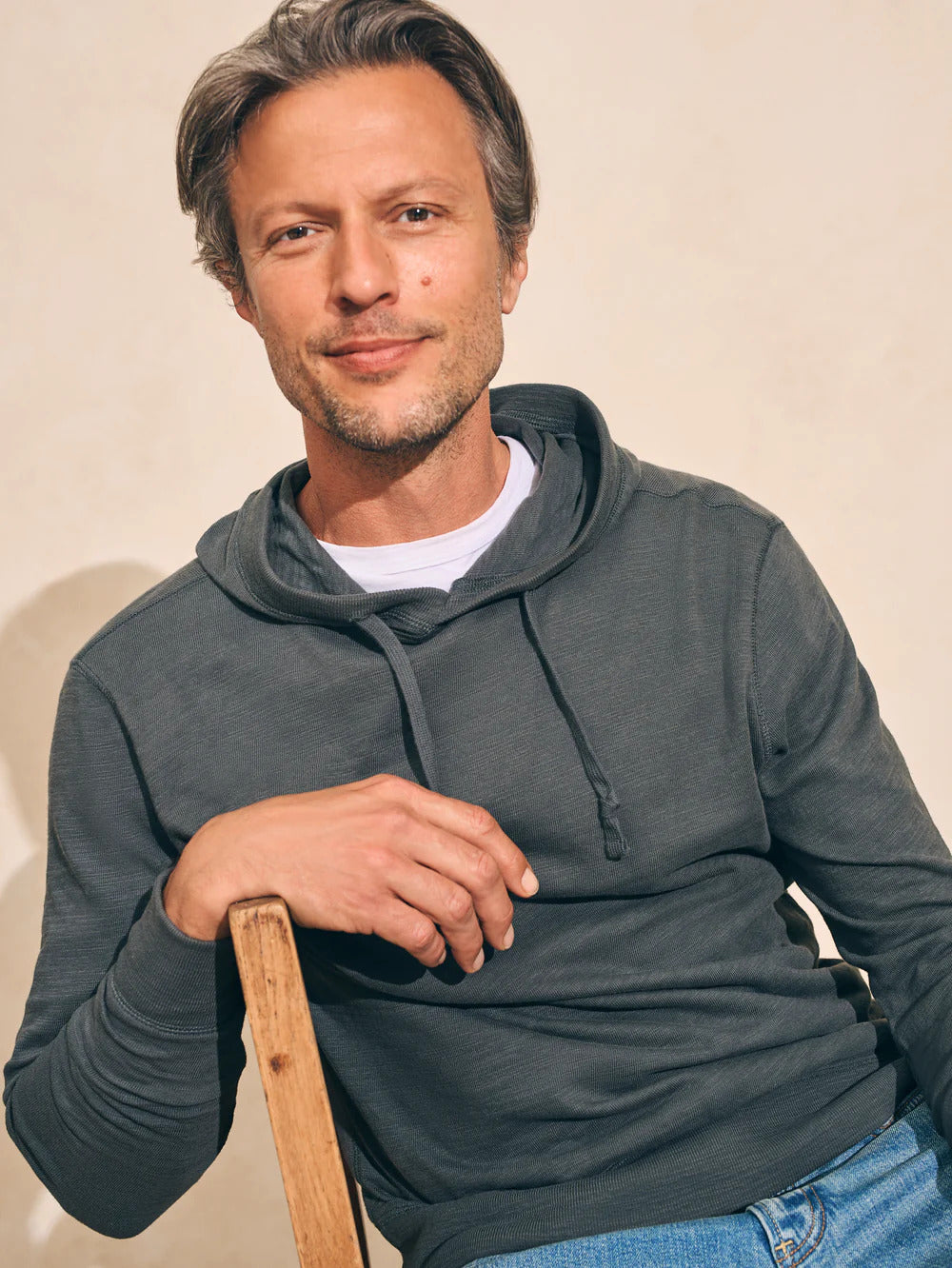 Slub Cotton Hoodie - Graphite