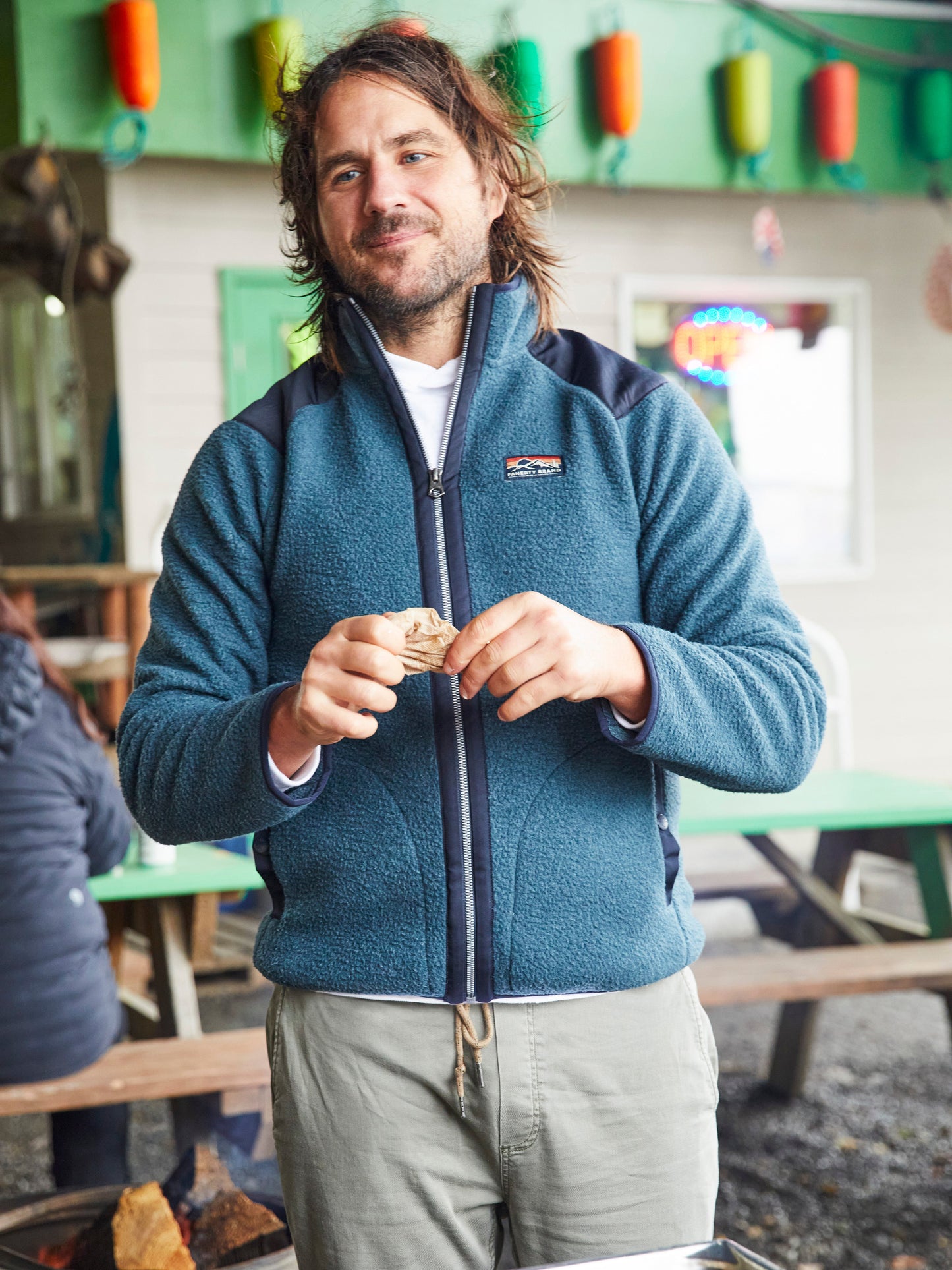 Mountain High Pile Fleece Full Zip - Mineral Blue