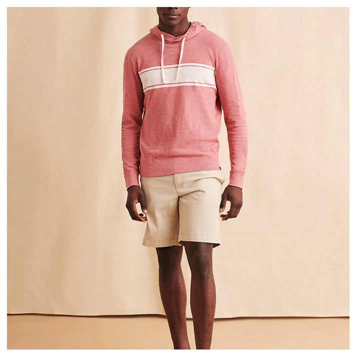 Surf Stripe Slub Hoodie - Summer Red - L