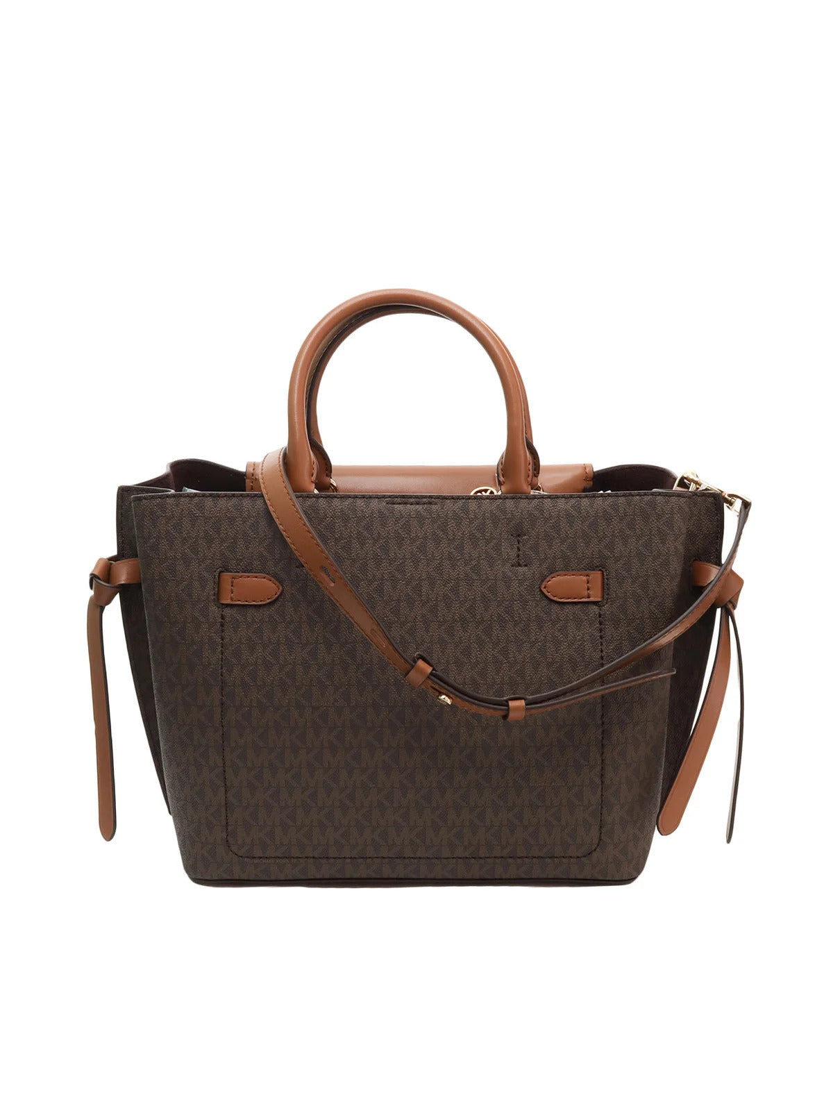 Hamilton Legacy Large Logo Stripe Belted Satchel - Brown - OS