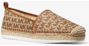 Lenny Logo Jacquard Slip-On Espadrille - Beige/Ebony - 11