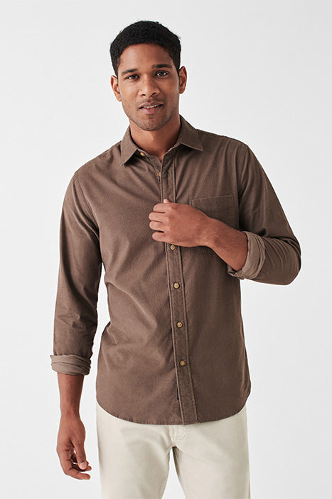 Stretch Corduroy Shirt - Teak - L