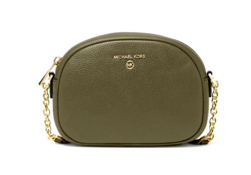 Jet Set Charm Small Pebbled Leather Crossbody Bag - Olive - OS