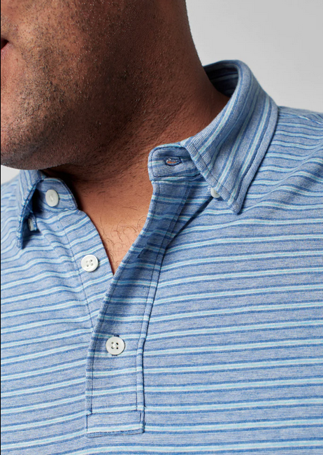 Movement™ Short-Sleeve Polo - Night Shore Stripe
