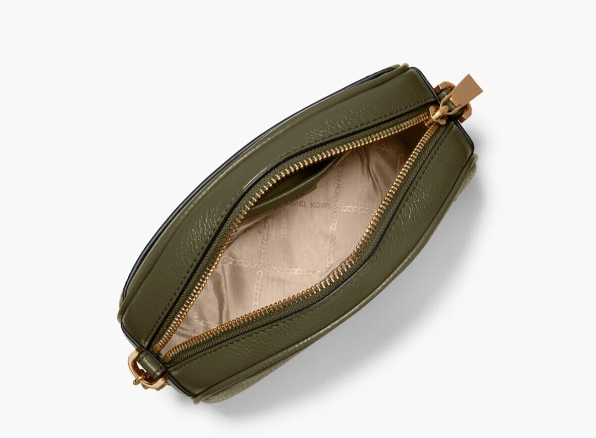 Jet Set Charm Small Pebbled Leather Crossbody Bag - Olive - OS